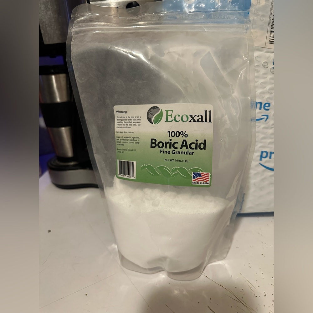 Ecoxall 100% Boric Acid Fine Granular. 1 pound bag. SEALED bag.